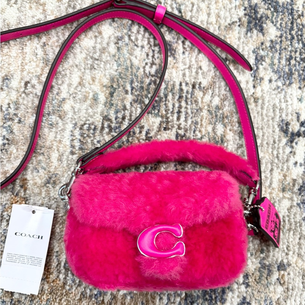 Coach The Lil Nad x Drop Tabby 12 in Shearling Bright Fuchsia